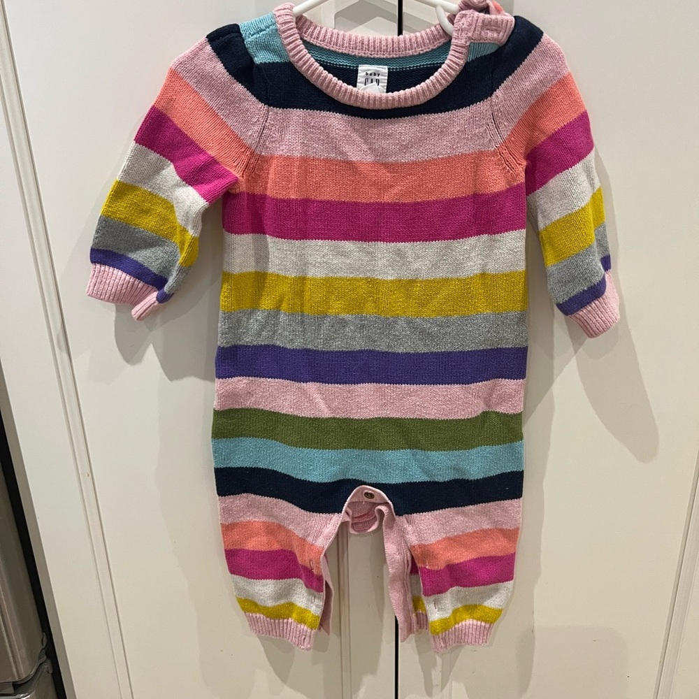 Baby gap rainbow knit One Piece romper 6-12m